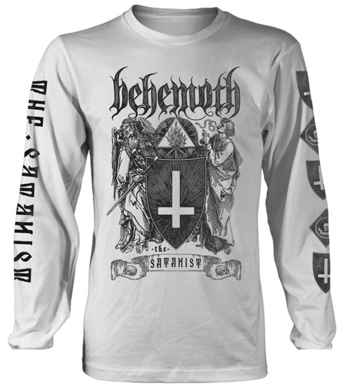 Behemoth 'The Satanist' (White) Long Sleeve Shirt