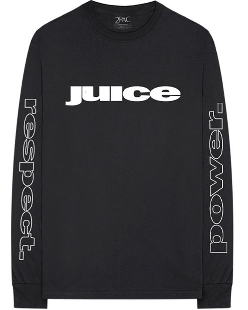 Tupac 'Juice Respect Power' (Black) Long Sleeve Shirt