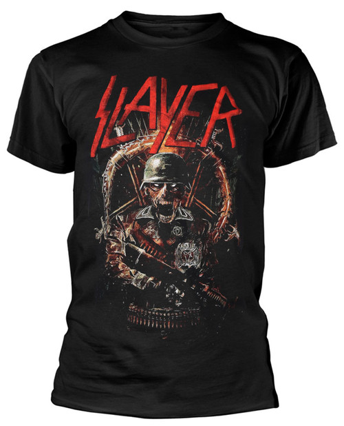 Slayer 'Hard Cover Comic Book' (Black) T-Shirt Front