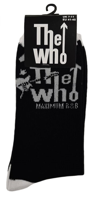 The Who 'Maximum R&B' (Black) Socks (One Size = UK 7-11)