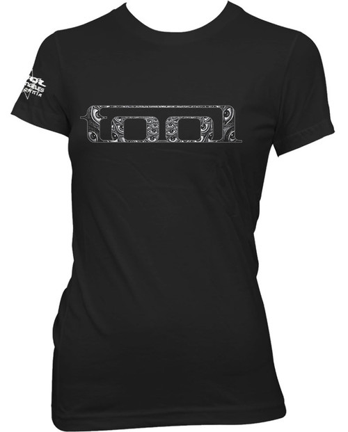 Tool 'Eyes Logo' (Black) Womens Fitted T-Shirt