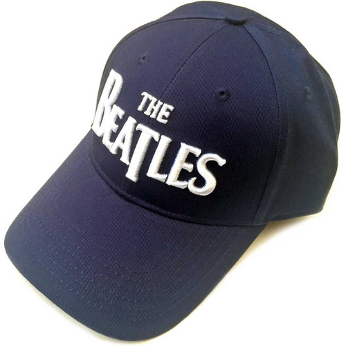 The Beatles 'Drop T Logo' (Navy) Baseball Cap
