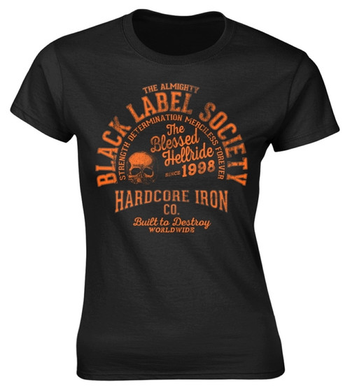 Black Label Society 'Hardcore Hellride' (Black) Womens Fitted T-Shirt