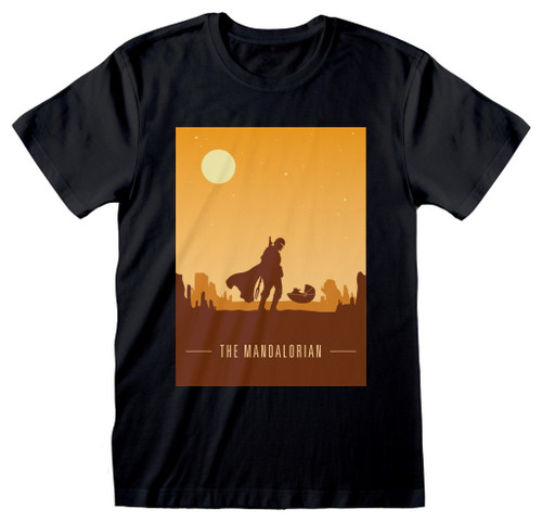 Star Wars - The Mandalorian 'Retro Poster' (Black) T-Shirt