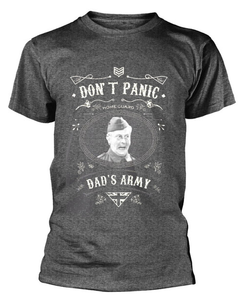 Dad's Army 'Don't Panic' (Grey) T-Shirt