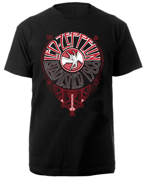 Led Zeppelin 'Deco Circle' (Black) T-Shirt