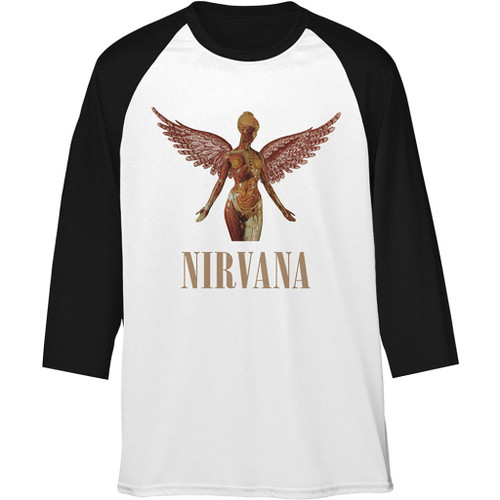 Nirvana 'Triangle In Utero' (2 Tone) 3/4 Length Sleeve Raglan Baseball Shirt