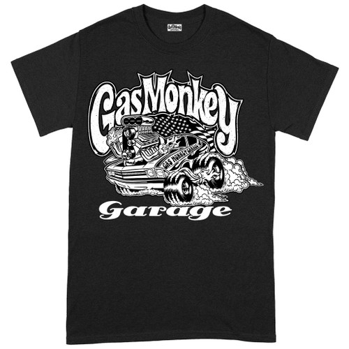 Gas Monkey Garage 'Muscle Car' (Black) T-Shirt