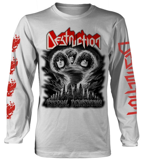 Destruction 'Eternal Devastation BW' (White) Long Sleeve Shirt