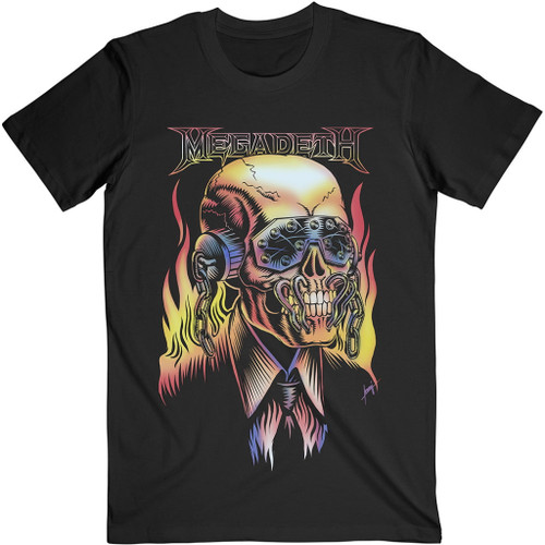 Megadeth 'Flaming Vic' (Black) T-Shirt