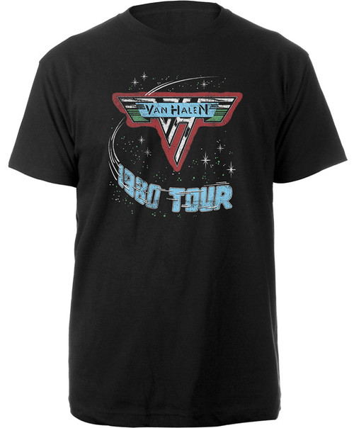 Van Halen '1980 Tour' (Black) T-Shirt