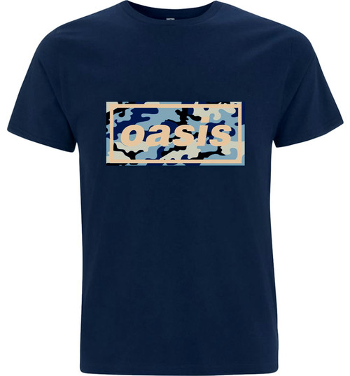 Oasis 'Camo Logo' (Navy Blue) T-Shirt