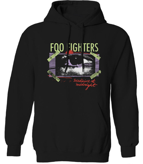Foo Fighters 'Medicine At Midnight Taped' (Black) Pull Over Hoodie