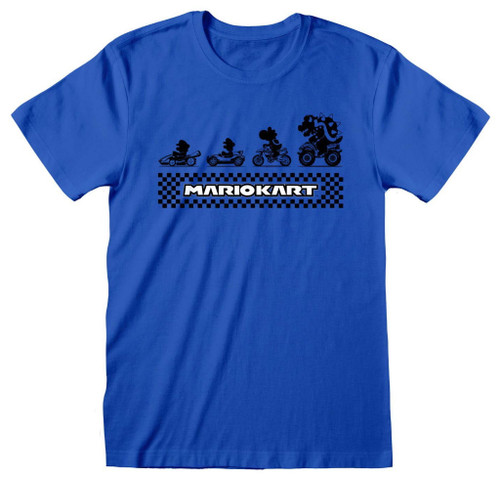 Nintendo Super Mario 'Kart Silhouette' (Blue) T-Shirt