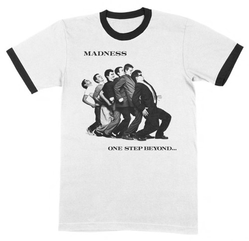 Madness 'One Step Beyond' (White) Ringer T-Shirt