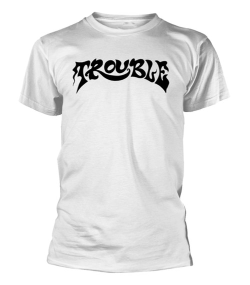 Trouble 'Text Logo' (White) T-Shirt