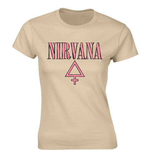 Nirvana 'Femme' (Sand) Womens Fitted T-Shirt