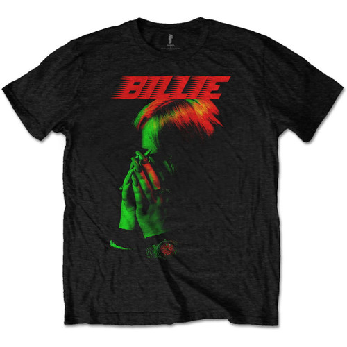 Billie Eilish 'Hands Face' (Black) T-Shirt