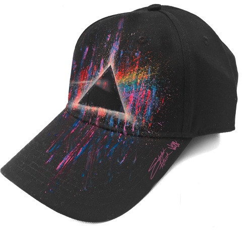 Pink Floyd 'DSOTM Pink Splatter' (Black) Baseball Cap