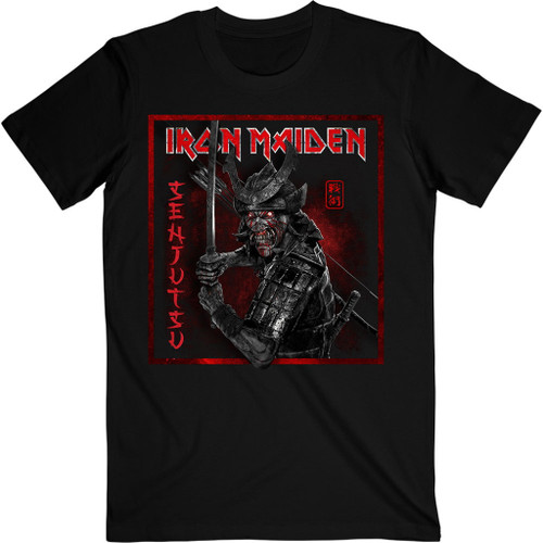 Iron Maiden 'Senjutsu Cover Distressed' (Black) T-Shirt