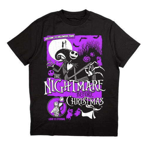 The Nightmare Before Christmas 'Welcome To Halloween Town' (Black) T-Shirt