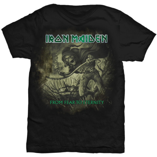 Iron Maiden 'Fear To Eternity Distressed' (Black) T-Shirt