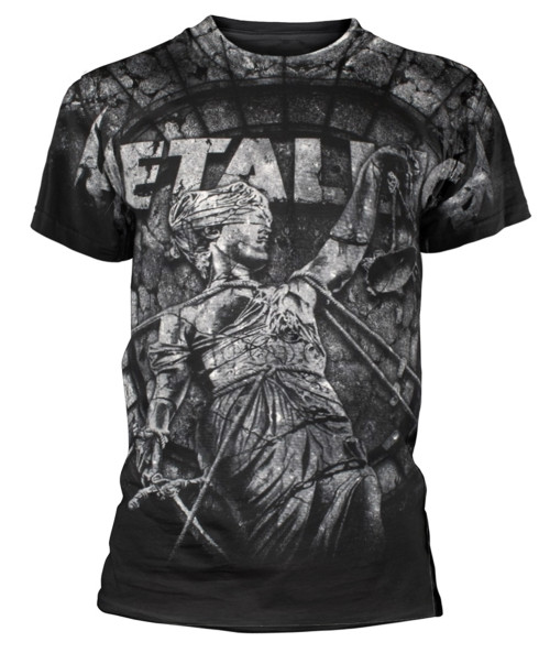 Metallica 'Stoned Justice All Over Print' (Black) T-Shirt Front