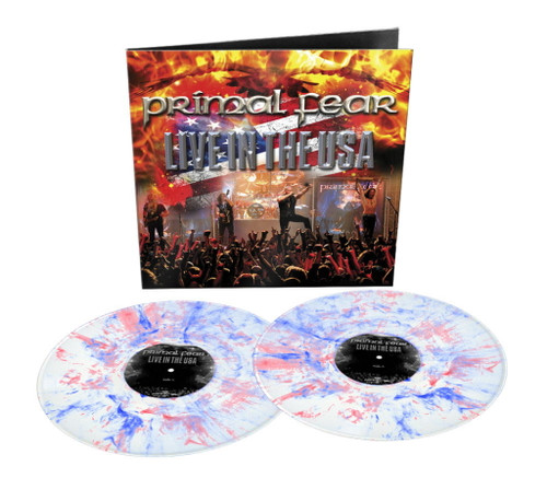 Primal Fear 'Live In The USA' 2LP White Blue Red Marbled Vinyl