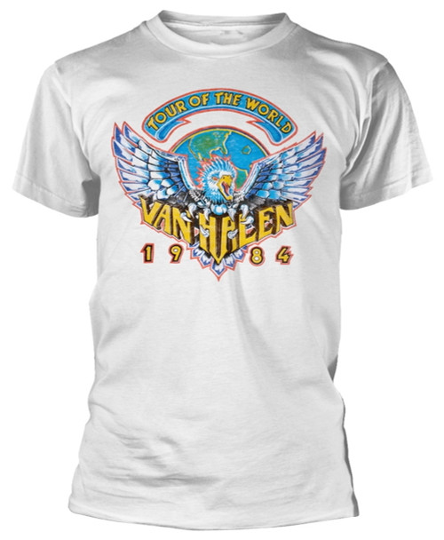 Van Halen 'Tour Of The World 84' (White) T-Shirt