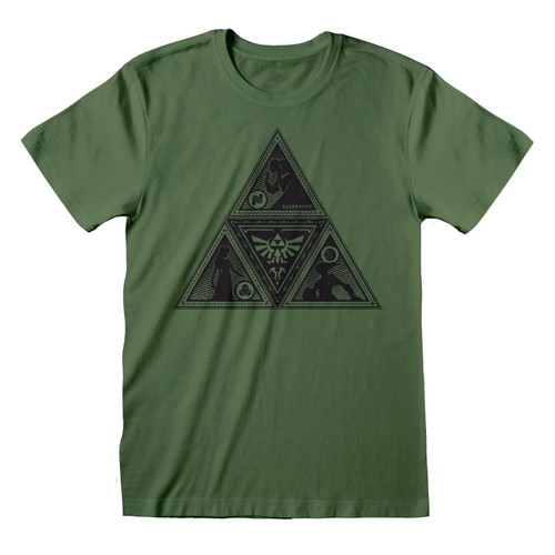 Nintendo The Legend Of Zelda 'Triforce Deco' (Green) T-Shirt