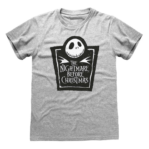 The Nightmare Before Christmas 'Box Logo' (Heather Grey) T-Shirt