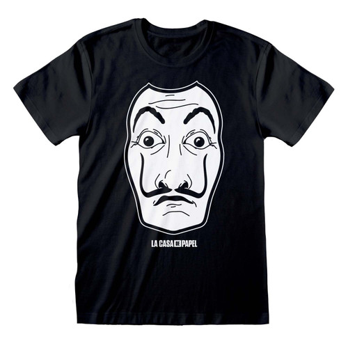 Money Heist 'White Mask' (Black) T-Shirt