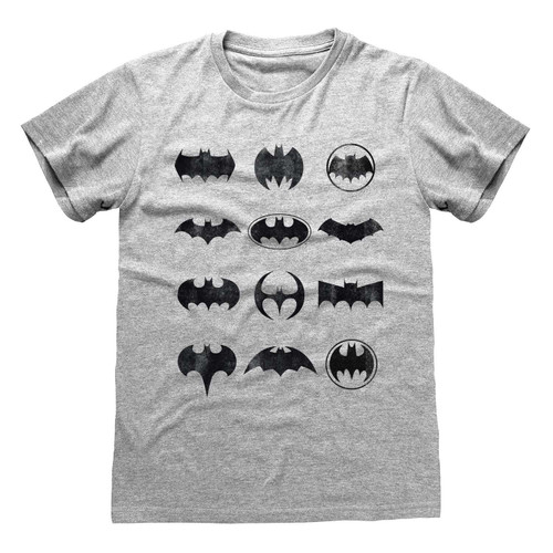 Batman 'Icons' (Heather Grey) T-Shirt