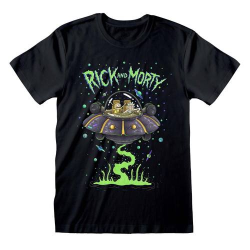 Rick And Morty 'Spaceship' (Black) T-Shirt