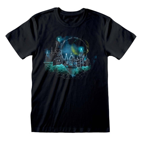 Harry Potter 'Wireframe Hogwarts' (Black) T-Shirt