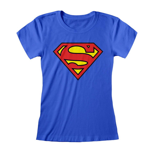 Superman 'Logo' (Blue) Womens Fitted T-Shirt