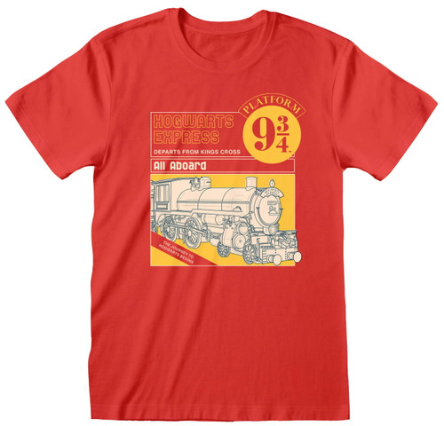Harry Potter 'Hogwarts Express Manual Cover' (Red) T-Shirt