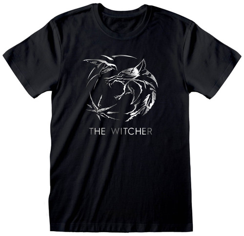 The Witcher 'Silver Ink Logo' (Black) T-Shirt