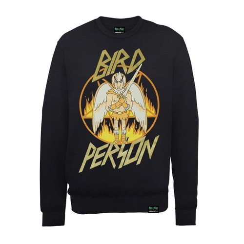 Rick And Morty 'Bird Person' (Black) Crew Neck Sweatshirt