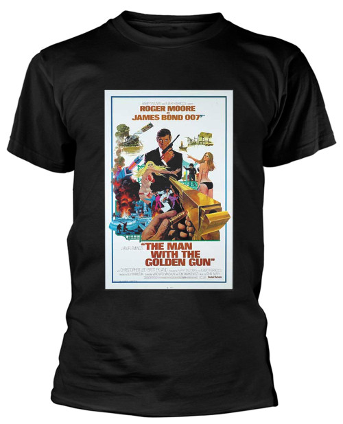 James Bond 007 'The Man With The Golden Gun Poster' (Black) T-Shirt