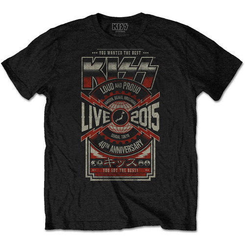 KISS 'Japan Live 2015' (Black) T-Shirt