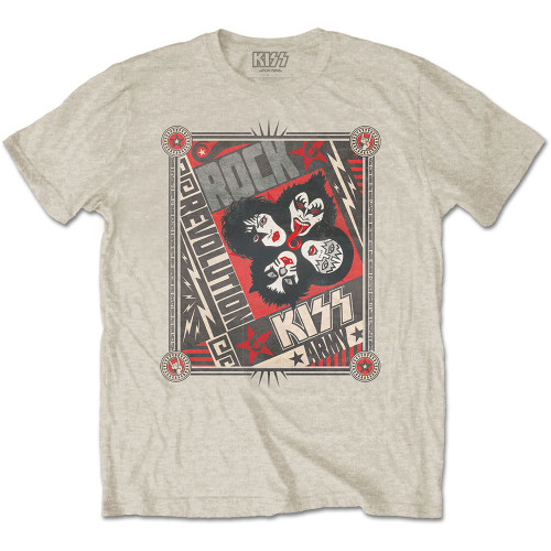 KISS 'Rock Revolution' (Sand) T-Shirt