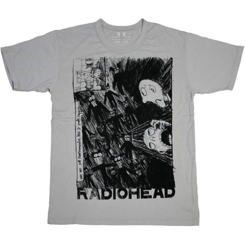 Radiohead 'Scribble' (Grey) T-Shirt