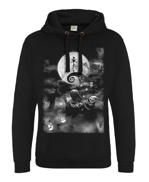 The Nightmare Before Christmas 'Monster Scene' (Black) Pull Over Hoodie