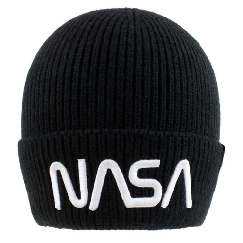 NASA 'Worm Logo' (Black) Beanie Hat