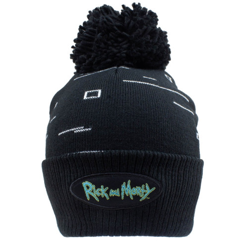 Rick And Morty 'Pixel Print' (Black) Beanie Hat