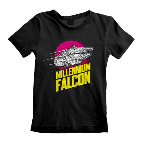 Star Wars 'Millennium Falcon Circle' (Black) Kids T-Shirt