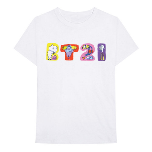 BT21 'Doodle Letters' (White) T-Shirt