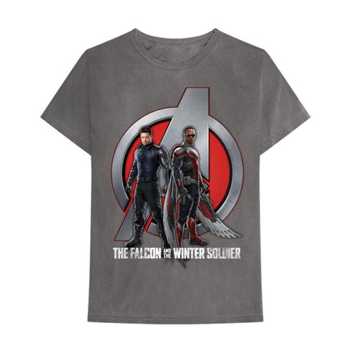 Marvel The Falcon And The Winter Soldier 'A Logo' (Grey) T-Shirt