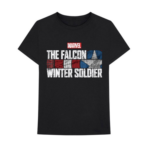 Marvel The Falcon And The Winter Soldier 'Text Logo' (Black) T-Shirt